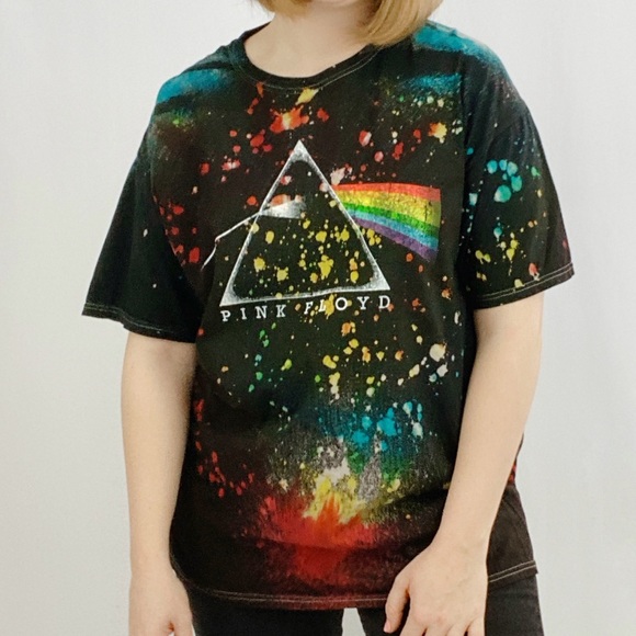 Rainbow Rad Pink Floyd Splatter Graphic Tee - Picture 1 of 8